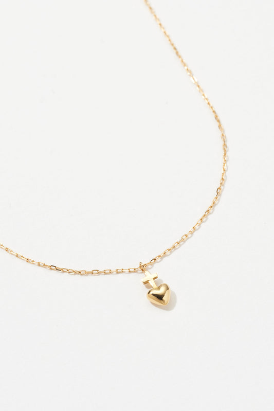 Heart Cross Necklace