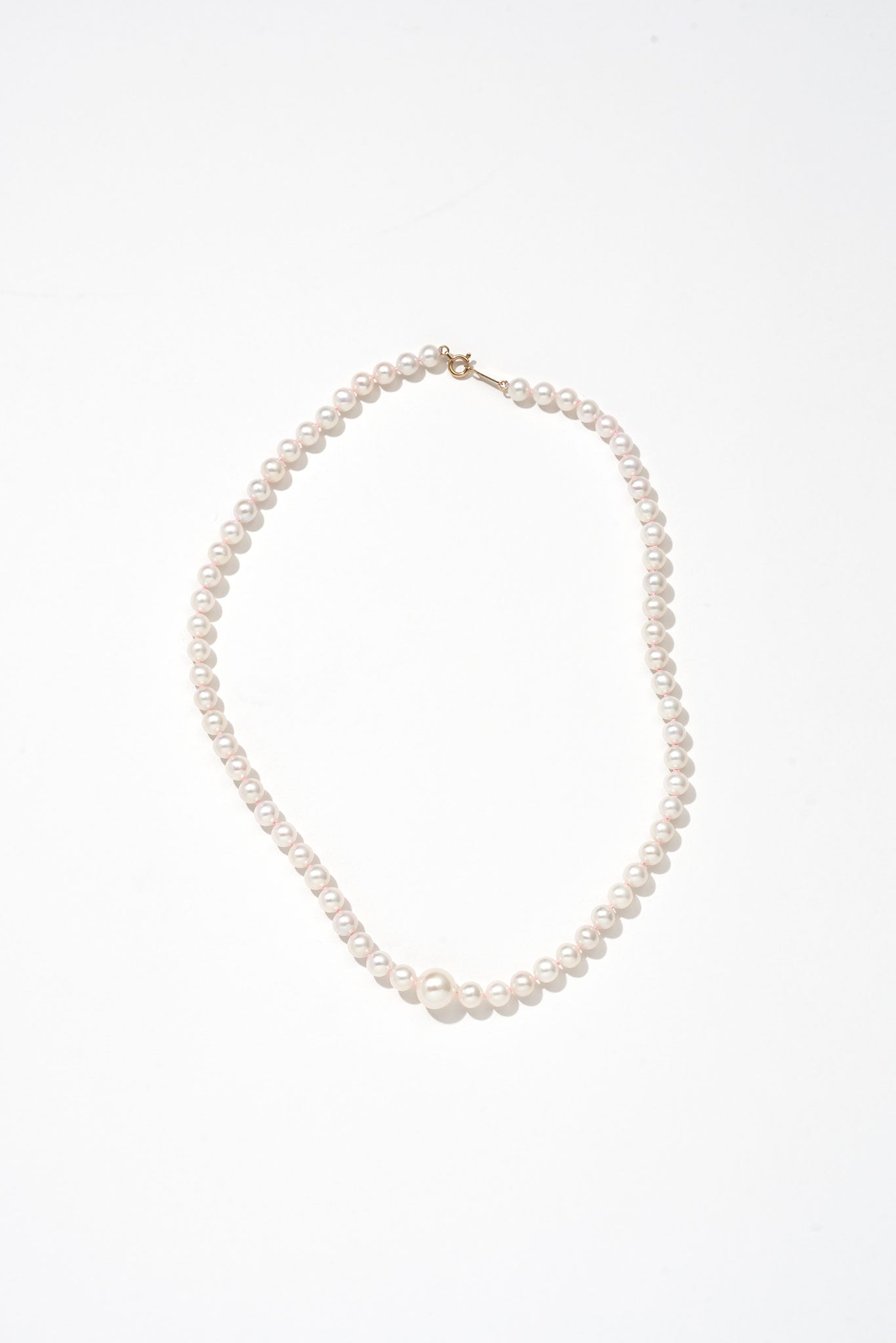 Point Pearl Necklace (Pink)