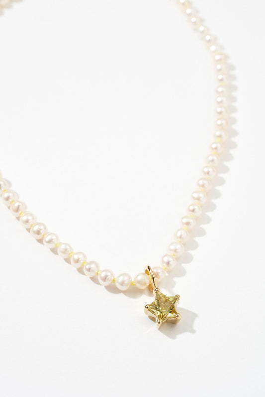 Star Pearl Necklace (Yellow)